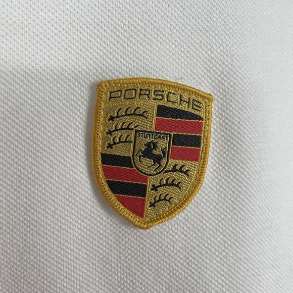 Porsche Drivers Selection Polo Shirt Mens 2XL XXL White Preppy Luxury Car Racing - Picture 5 of 10